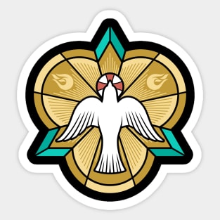 The image of a dove - a symbol of the Holy Spirit of God Sticker